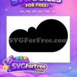 Free Goku Flying Nimbus Free Black Silhouette Cloud Dragon Ball Z Free SVG - Instant Download