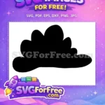 Free Puffy Black Silhouette Free Fluffy Cloud Design Dragon Ball Z Nimbus Free SVG - Instant Download