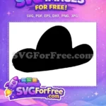 Free Black Silhouette Cloud Free Puffy Weather Design Free SVG 2 - Instant Download