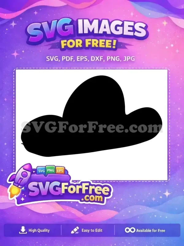 A free design featuring a sleek black cartoon cloud or abstract blob shape, ideal for creative projects and digital art.
