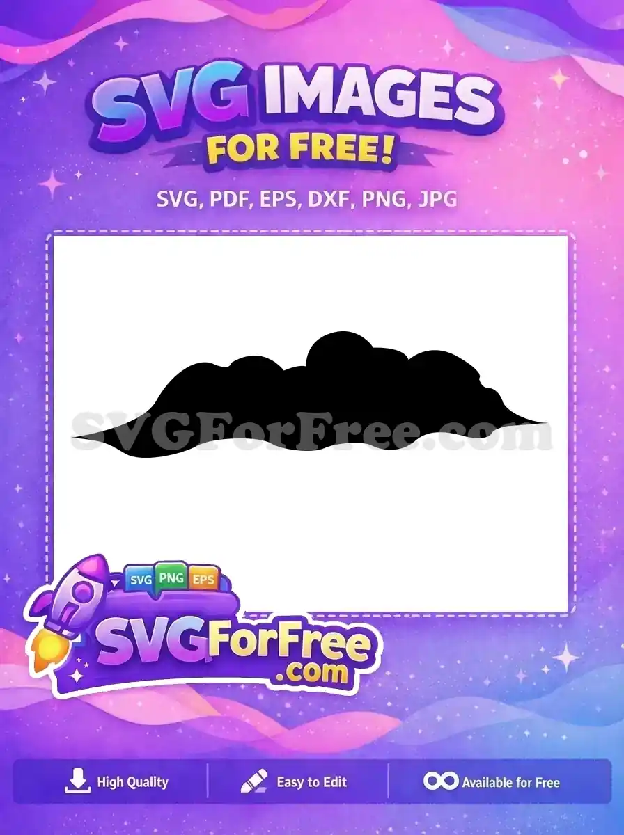 A free abstract black silhouette with wavy, organic contours, ideal for diverse design projects. Download this free SVG!