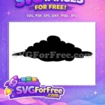 Free Flying Nimbus Cloud Free Puffy Black Silhouette Dragon Ball Z Free SVG - Instant Download