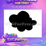 Free Black Silhouette Cloud Free Flying Nimbus Dragon Ball Z Free SVG 3 - Instant Download