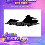 Free Flying Nimbus Cloud Free Black Silhouette Dragon Ball Z Free SVG 4 - Instant Download