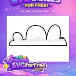 Free Black Silhouette Clouds Free Minimalist Cloudscape Nature Scenery Free SVG - Instant Download