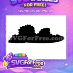 Free Puffy Black Silhouette Free Flying Nimbus Kintoun Dragon Ball Z Free SVG - Instant Download