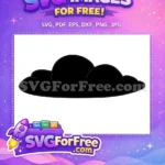 Free Black Silhouette Cloud Free Puffy Cloud Dragon Ball Nimbus Free SVG - Instant Download