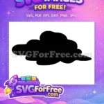 Free Puffy Black Silhouette Free Fluffy Shape Dragon Ball Nimbus Free SVG - Instant Download