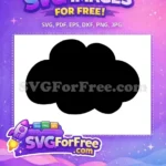 Free Puffy Black Cloud Free Simple Weather Icon Design Free SVG - Instant Download