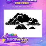 Free Nimbus Black Silhouette Cloud Free Japanese Style Akatsuki Free SVG - Instant Download