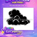 Free Black Silhouette Nimbus Free Japanese Style Dragon Ball Free SVG - Instant Download