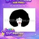 Free Big Afro Hair Free Sassy Red Lips Black Woman Quote Free SVG - Instant Download