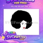 Free Large Afro Hairstyle Free Red Lips Diva Black Woman Quote Free SVG - Instant Download