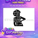 Free Black Woman Silhouette Free Positive Affirmations Quote She is Me Free SVG - Instant Download