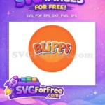 Free Blippi Wonders Logo Free Orange and Blue Font Free SVG - Instant Download