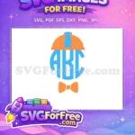 Free Blippi Monogram Free Orange Bow Tie Blippi Wonders Free SVG - Instant Download