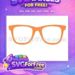Free Bright Orange Glasses Free Iconic Eyeglasses Accessory Blippi Wonders Free SVG - Instant Download