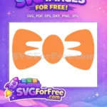 Free Blippi Bright Orange Bow Tie Free Famous Kids Accessory Blippi Wonders Free SVG - Instant Download
