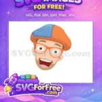 Free Blippi with Orange Blue Hat Free Orange Glasses Blippi Wonders Free SVG - Instant Download