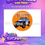 Free Blippi driving police car Free SUV with siren lights Blippi Wonders Free SVG - Instant Download