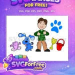 Free Happy Josh Thumbs Up Free Blue Dog Friends Blue's Clues & You Free SVG - Instant Download