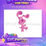 Free Happy Pink Magenta Free Purple Spots Walking Blues Clues Free SVG - Instant Download