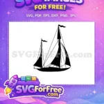 Free Vintage Sailing Ship Free Waving Flags Ocean Exploration Free SVG - Instant Download