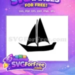 Free Dubai Hotel Sail Shape Free Black Building Outline Dubai Landmark Free SVG - Instant Download