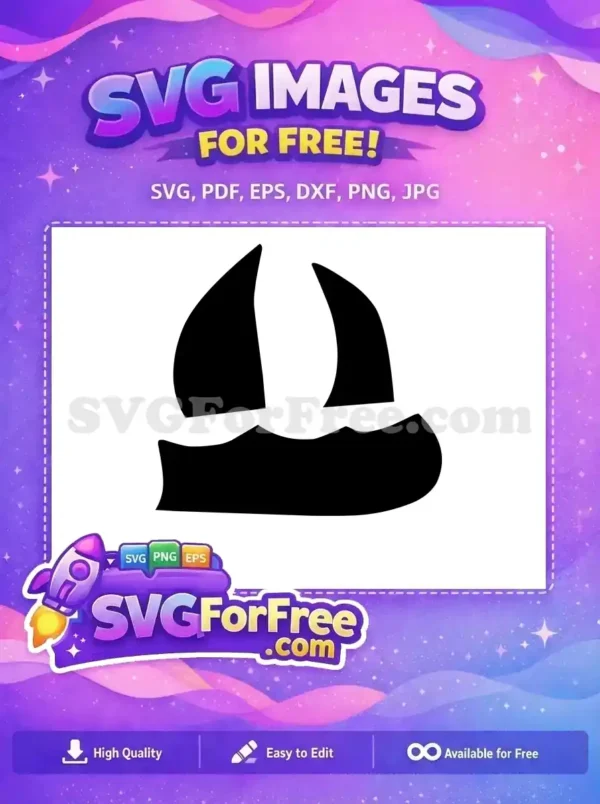 A minimalist black sailboat silhouette on waves, a versatile free vector design for all your creative projects, easily downloadable.