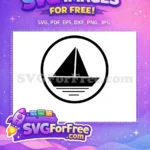 Free Moana Boat Silhouette Free Ocean Waves Disney Inspired Free SVG - Instant Download