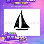 Free Moana Boat Silhouette Free Ocean Waves And Sun Free SVG - Instant Download