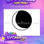 Free Black Crescent Moon Free Minimalist Celestial Bohemian Spirit Free SVG - Instant Download