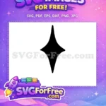 Free Black Four Pointed Star Free Twinkling Night Bohemian Spirit Free SVG - Instant Download