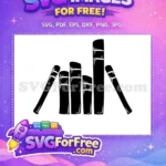 Free Leaning Books Vector Free Black Silhouette Art Library Reading Free SVG - Instant Download