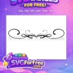 Free Elegant Calligraphic Swirls Free Vintage Flourish Divider Ornamental Free SVG - Instant Download