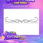 Free Number One Character Free Border Line Art Digital Design Free SVG - Instant Download