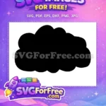 Free Black Silhouette Cloud Free Puffy Weather Design Free SVG 1 - Instant Download