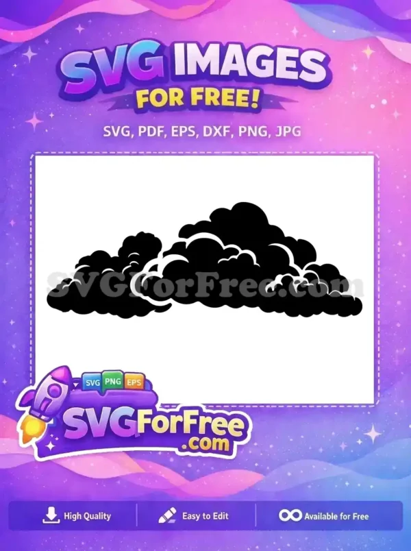 A free design featuring a dramatic black cloud or smoke silhouette, perfect for dynamic visual effects and creative projects.
