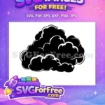Free Puffy Black Cloud Free Cartoon Smoke Puff Anime Explosion Effect Free SVG - Instant Download