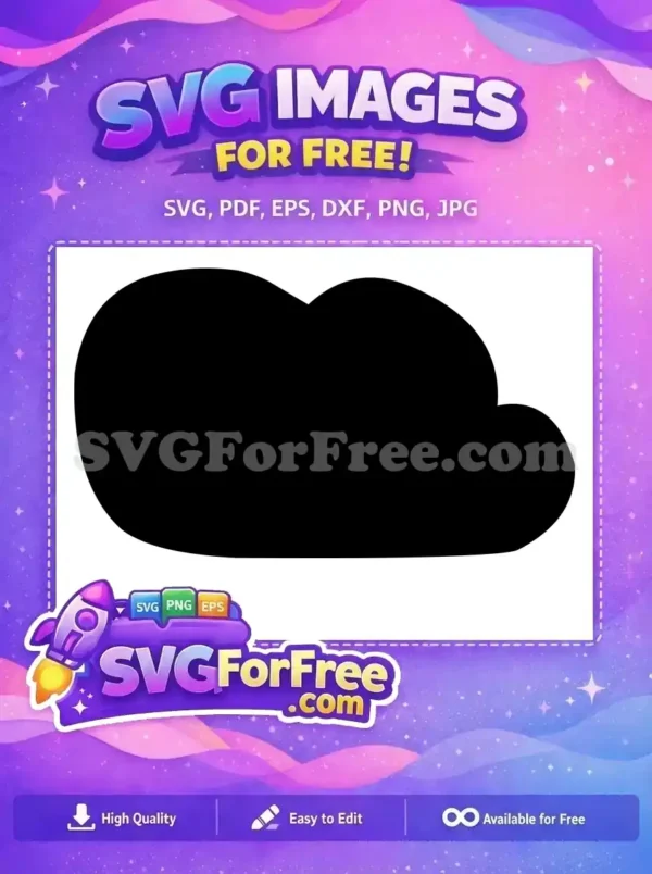 A free unique black blob shape SVG, ideal for diverse design projects. This versatile free vector enhances any creative work.