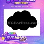 Free Fluffy Nimbus Cloud Free Black Silhouette Dragon Ball Z Free SVG - Instant Download