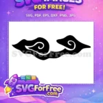 Free Akatsuki Cloud Silhouette Free Black Vector Art Naruto Free SVG - Instant Download
