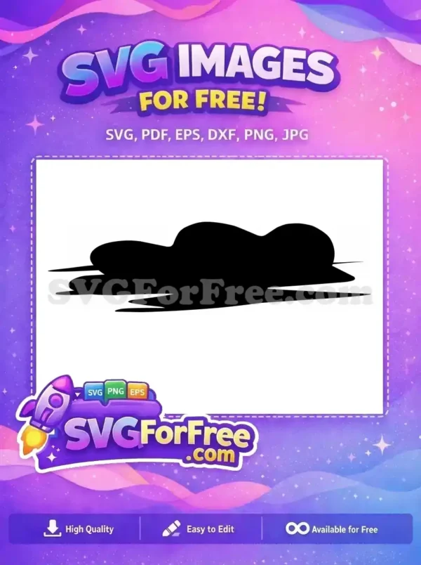 A minimalist free design showcasing two abstract white shapes resembling staples on a black background. Download this free SVG.