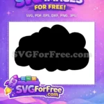 Free Puffy Black Nimbus Free Flying Cloud Design Dragon Ball Z Free SVG - Instant Download
