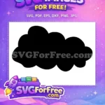 Free Black Silhouette Cloud Free Flying Nimbus Dragon Ball Z Free SVG 2 - Instant Download