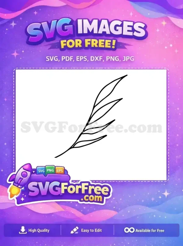 Download this free minimalist botanical branch design, an elegant SVG for all your creative projects. This free design is stunning!