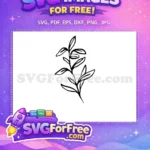 Free Hand-Drawn Botanical Leaves Free Minimalist Line Art Design Free SVG - Instant Download
