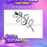 Free Hand-Drawn Eucalyptus Branch Free Black and White Foliage Botanical Leaves Illustration Free SVG - Instant Download