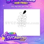 Free Black and White Leaves Free Minimalist Botanical Design Free SVG - Instant Download