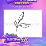 Free Hand-Drawn Botanical Leaves Free Minimalist Line Art Elegant Plant Stem Free SVG 1 - Instant Download